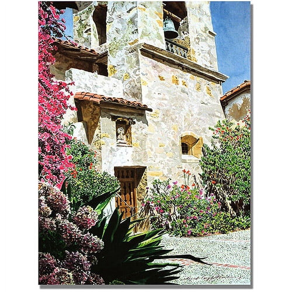 Trademark Art "Mission Carmel Bell Tower" Canvas Wall Art by David Lloyd Glover