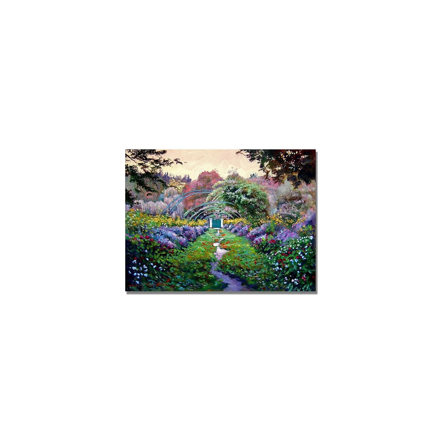 Trademark Art "Monet's Giverny" Canvas Wall Art by David Lloyd Glover