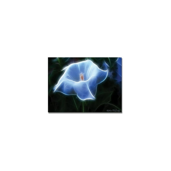 Trademark Art "Moonflower Open Big" Canvas Art by Kathie McCurdy
