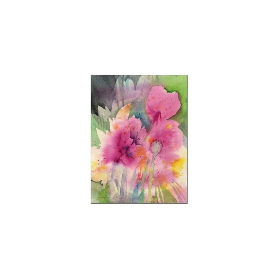 Trademark Art "Mouve Garden" Canvas Art by Sheila Golden