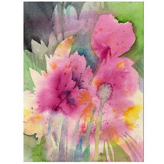 Trademark Art "Mouve Garden" Canvas Art by Sheila Golden