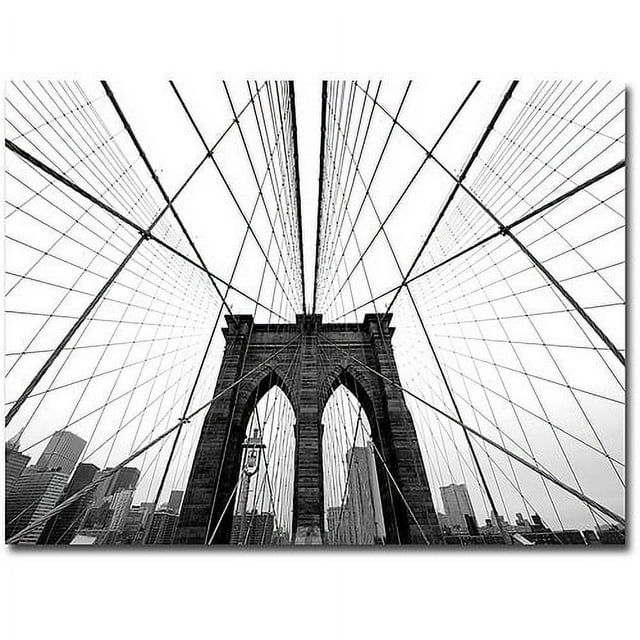 Trademark Art "NYC, Brooklyn Bridge" Canvas Art by Nina Papoirek
