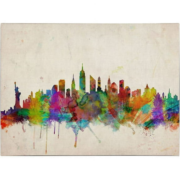 Trademark Art 'New York Skyline' Canvas Art by Michael Tompsett