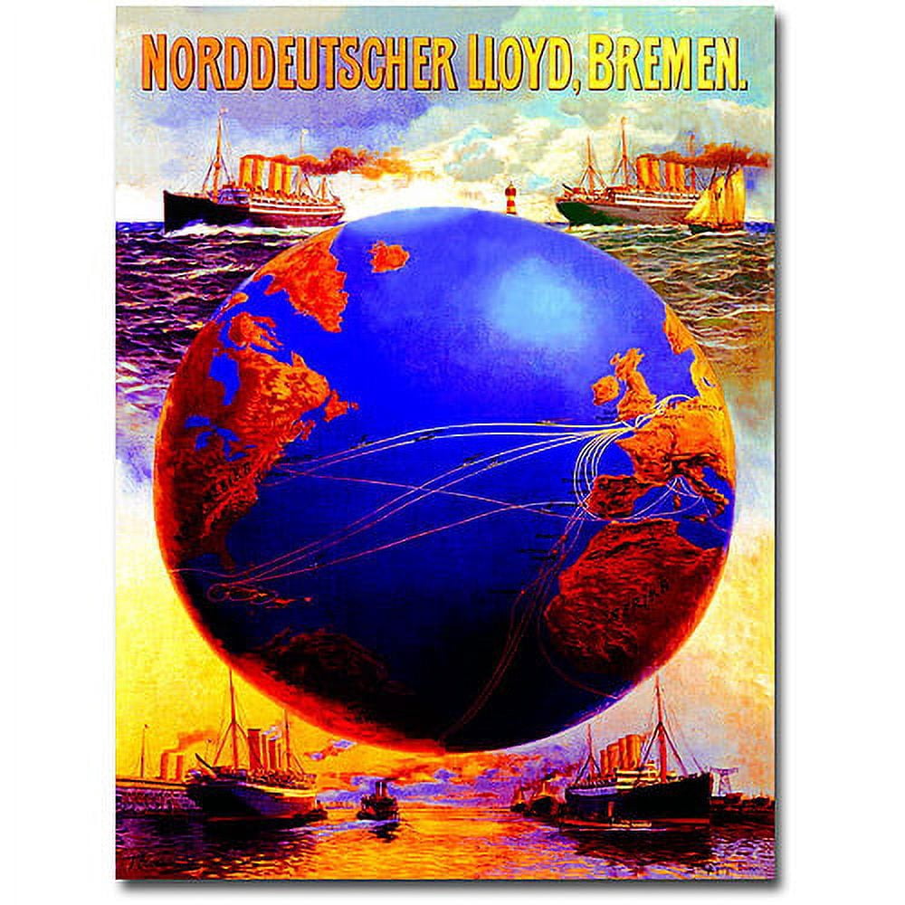 Trademark Art "North German Lloyd Line" Canvas Wall Art by Karl von Eckenbrecher