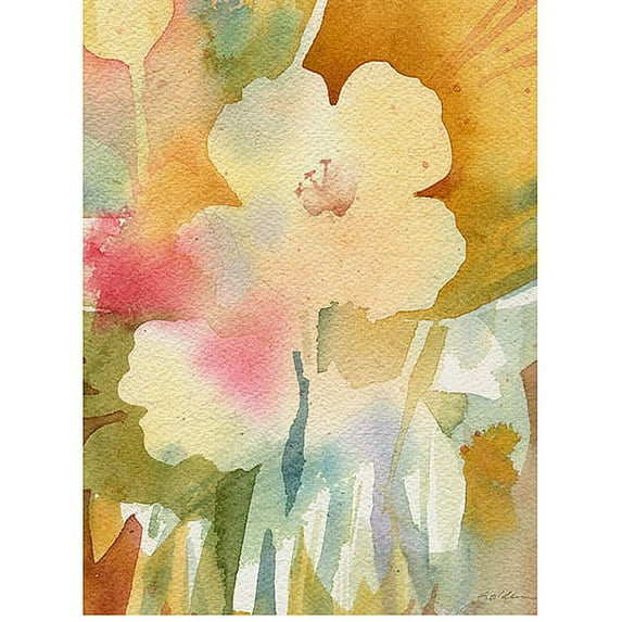 Trademark Art "Ochre Garden View" Canvas Wall Art by Shelia Golden
