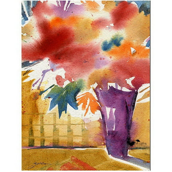 Trademark Art "Ochre Wall" Canvas Art by Sheila Golden