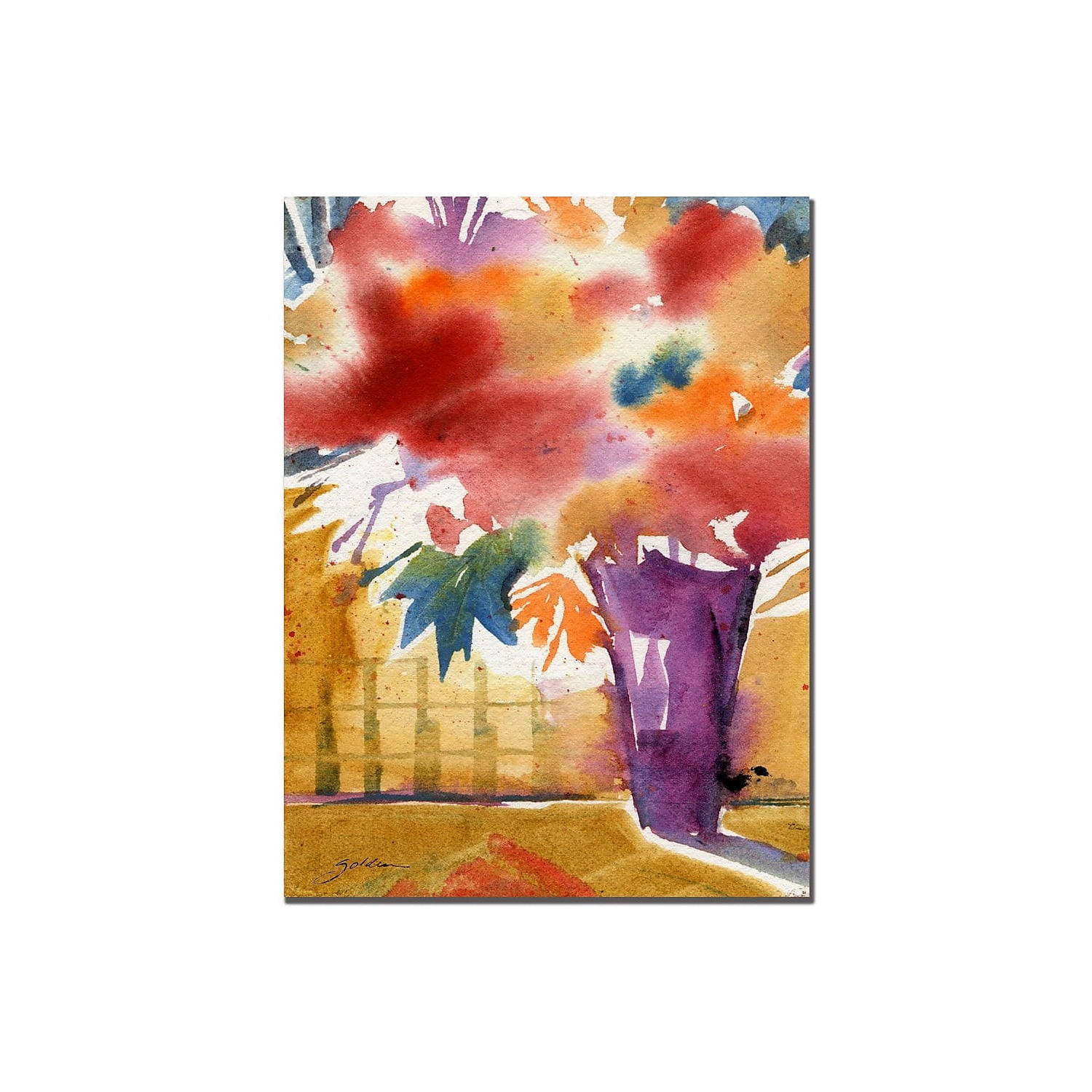 Trademark Art "Ochre Wall" Canvas Art by Sheila Golden