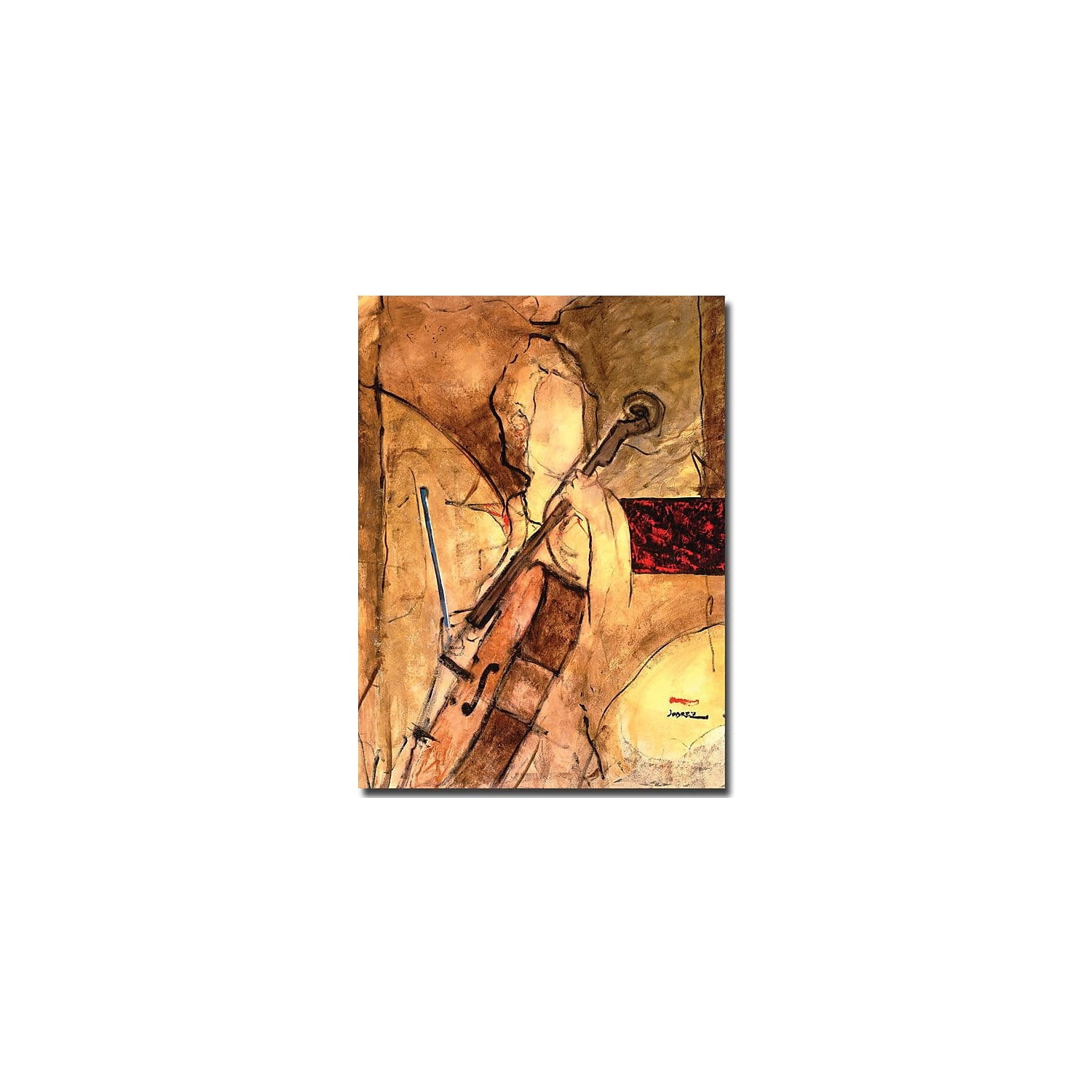 Trademark Art "Old Cello" Canvas Art by Joarez