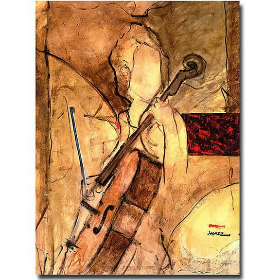Trademark Art "Old Cello" Canvas Art by Joarez