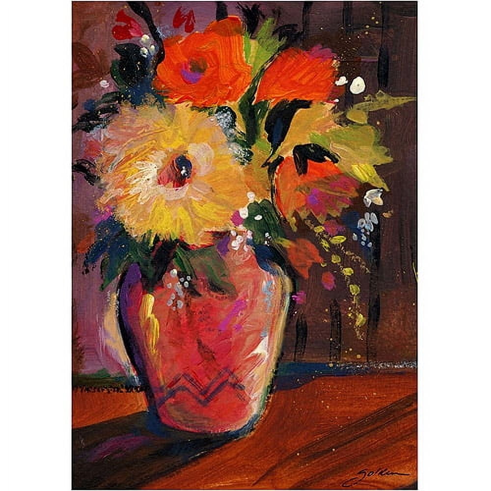 Orange Splash Bouquet Contemporary Floral Canvas Painting