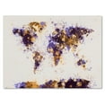thumbnail image 1 of Trademark Art 'Paint Splashes World Map 4' Canvas Art by Michael Tompsett, 1 of 4
