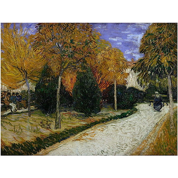 Trademark Art "Path in the Park at Arles 1888" Canvas Art by Vincent van Gogh