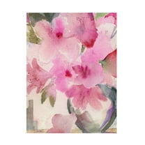 Trademark Fine Art Sheila Golden Pink Azaleas Canvas Wall Art - 14x19