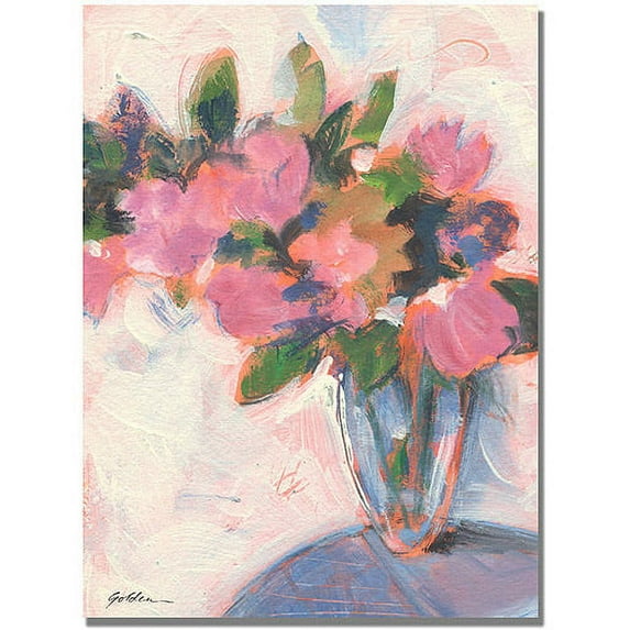 Trademark Art "Pink Floral Reverie" Canvas Art by Shelia Golden