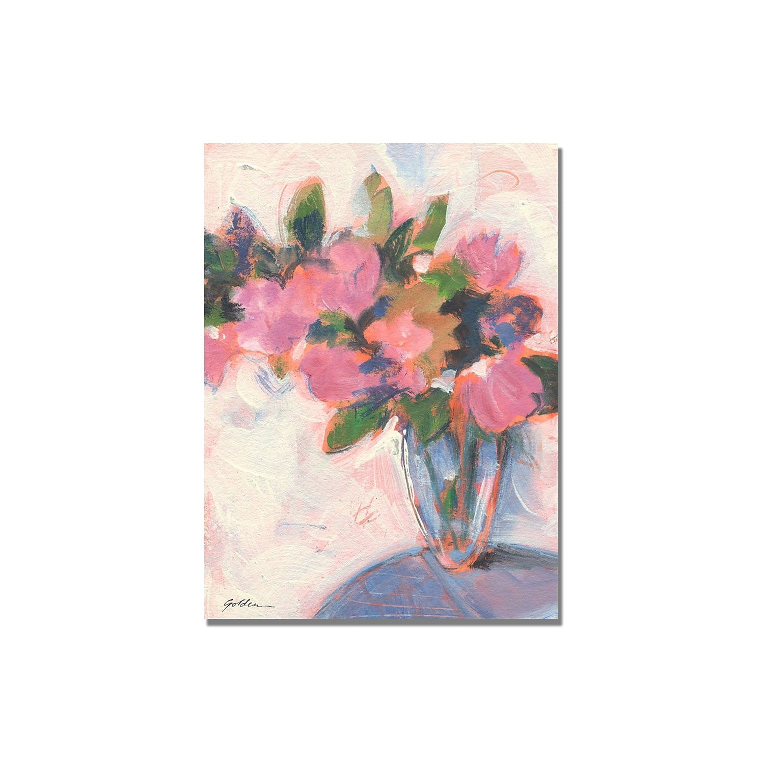 Trademark Art "Pink Floral Reverie" Canvas Art by Shelia Golden