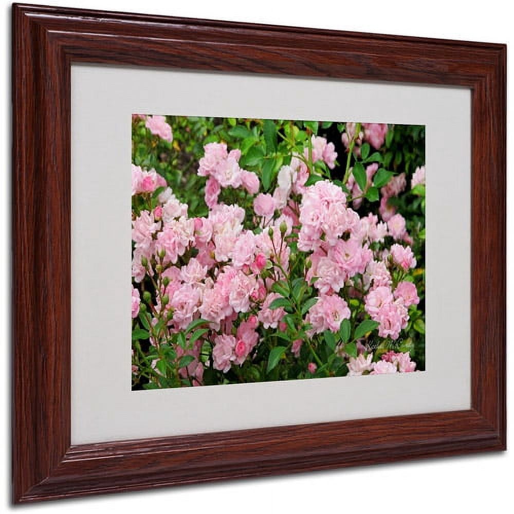 Trademark Art 'Pink Roses' Matted Framed Art by Kathie McCurdy