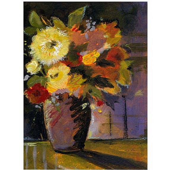 Trademark Art "Purple Vase" Canvas Art by Sheila Golden