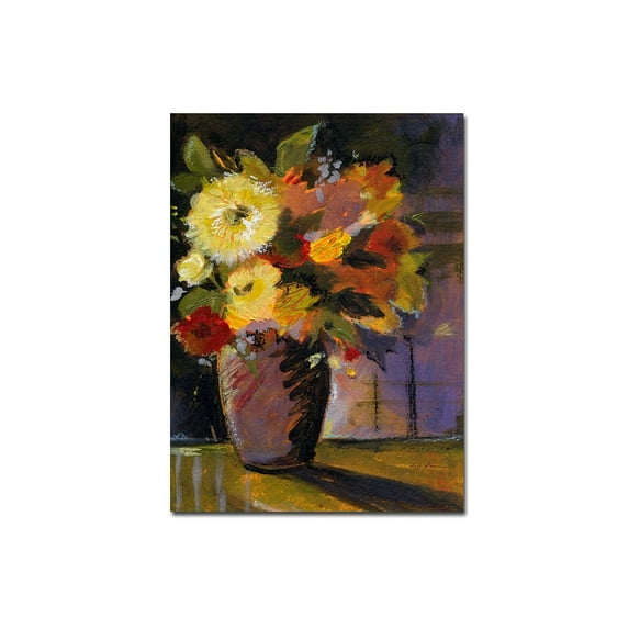 Trademark Art "Purple Vase" Canvas Art by Sheila Golden