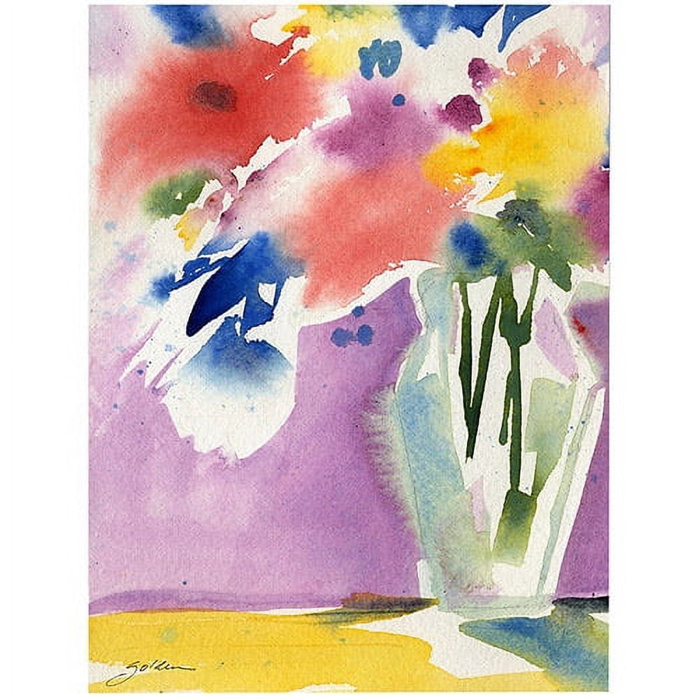 Trademark Art "Purple Wall Celebration" Canvas Art by Sheila Golden, 24x32