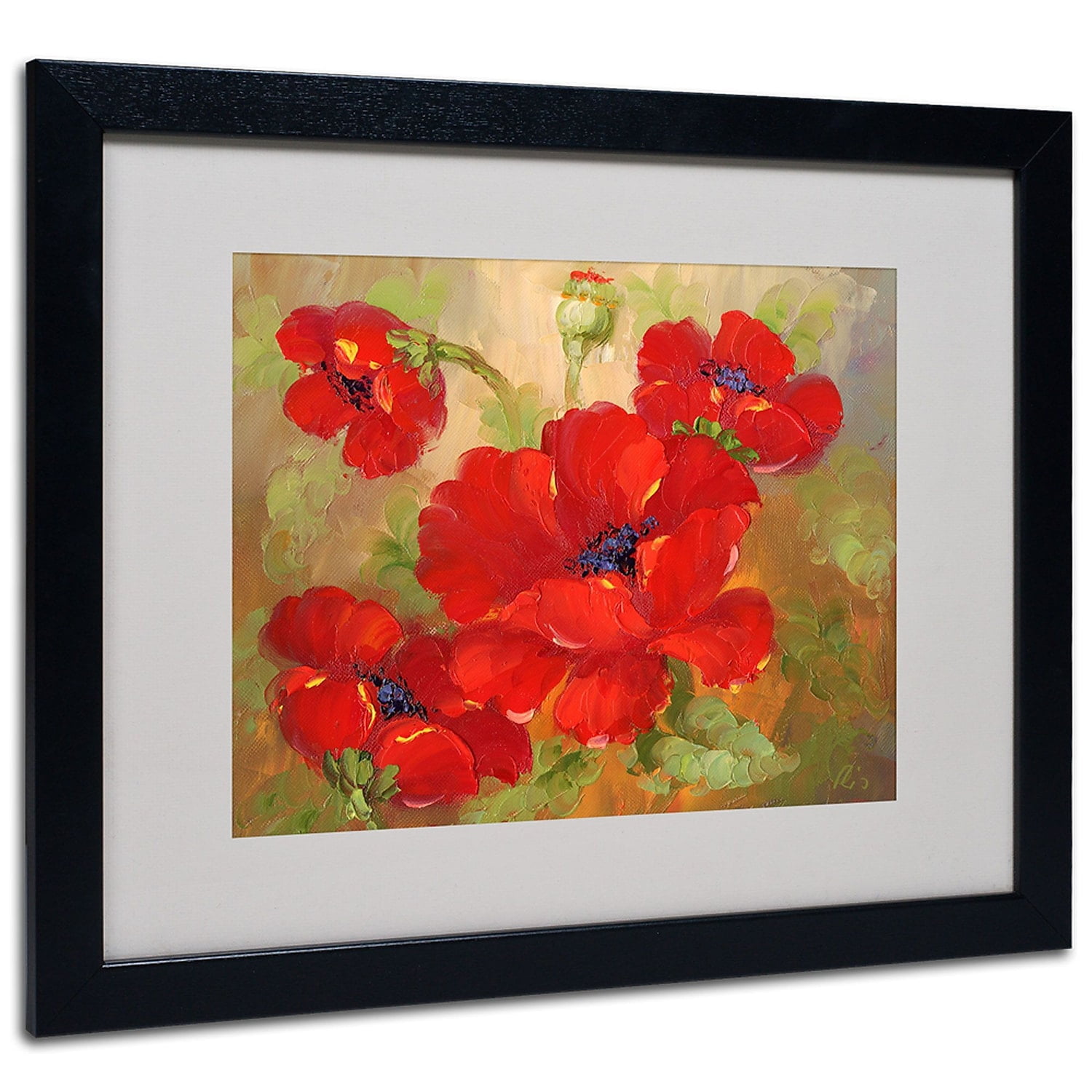Trademark Art 'Red Apple Splash' Framed Matted Art by Roderick Stevens
