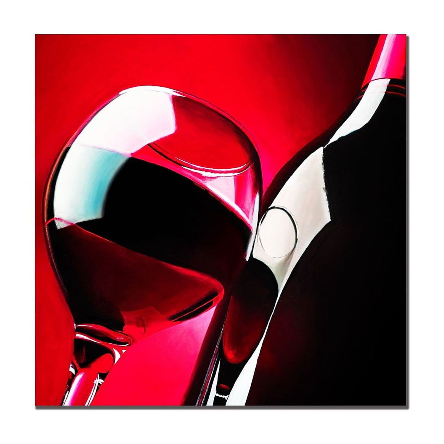 Trademark Art "Red Wine" Giclee Canvas Art