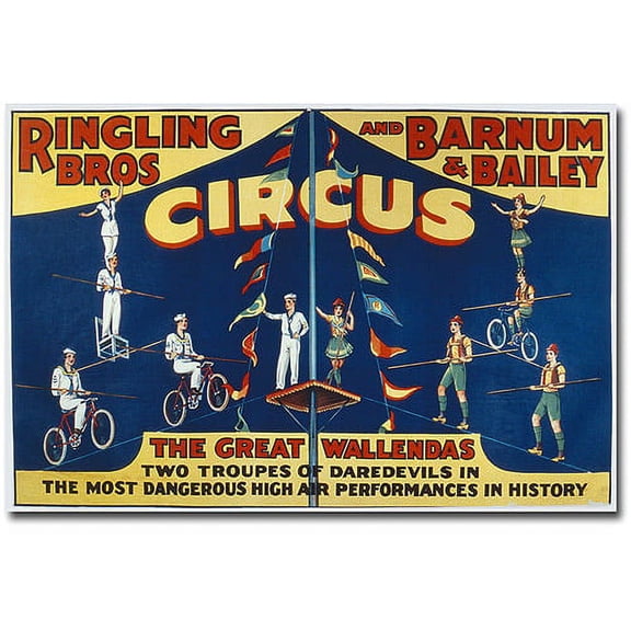 Trademark Fine Art Unknown Ringling Brothers and Barnam & Bailey Circus Canvas Wall Art - 16x24