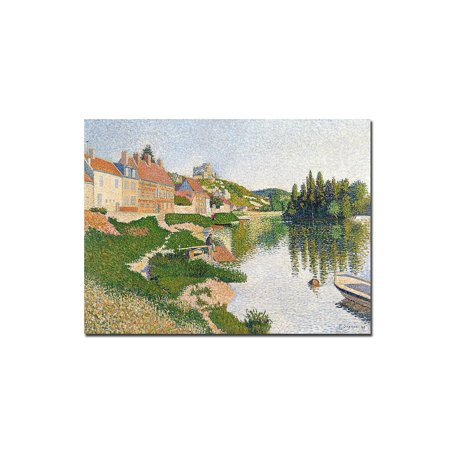 Paul Signac 'River Bank, Petit-Andely, 1886' Giclee Canvas Art 18x24 Inches