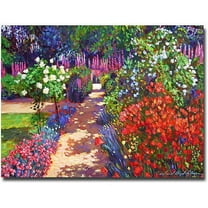 Trademark Art "Romantic Garden Walk" Canvas Wall Art by David Lloyd Glover