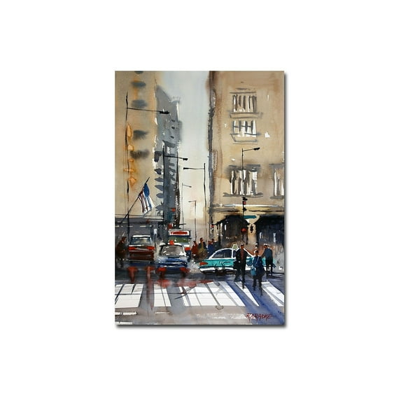 Trademark Art "Rush Hour - Chicago" Canvas Art by Ryan Radke