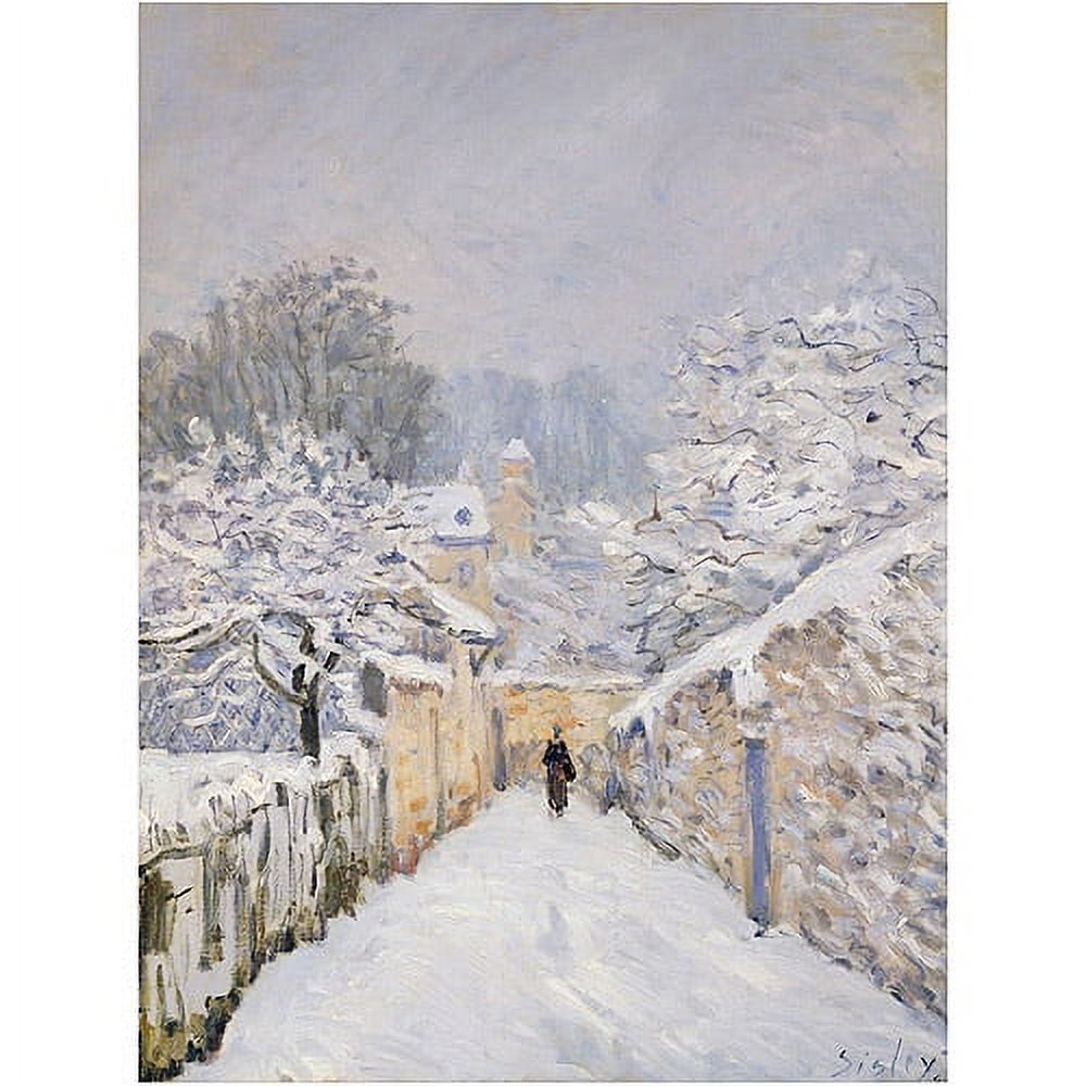 Trademark Art "SNw at Louveciennes 1878" Canvas Art by Alfred Sisley