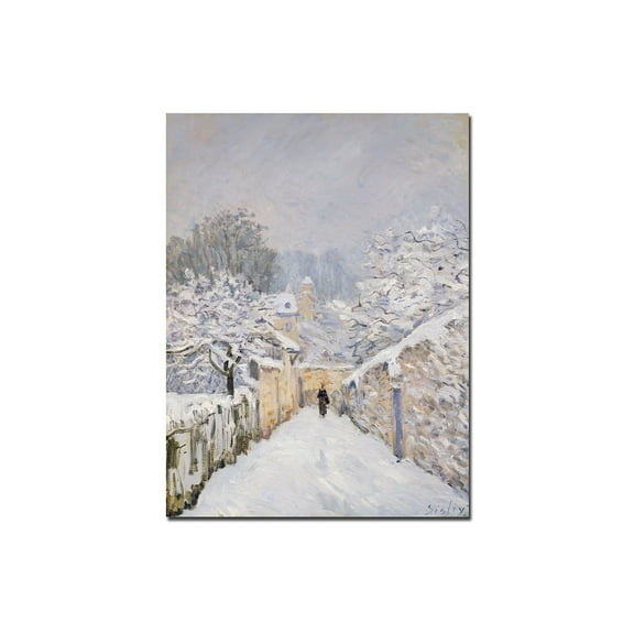 Trademark Art "SNw at Louveciennes 1878" Canvas Art by Alfred Sisley