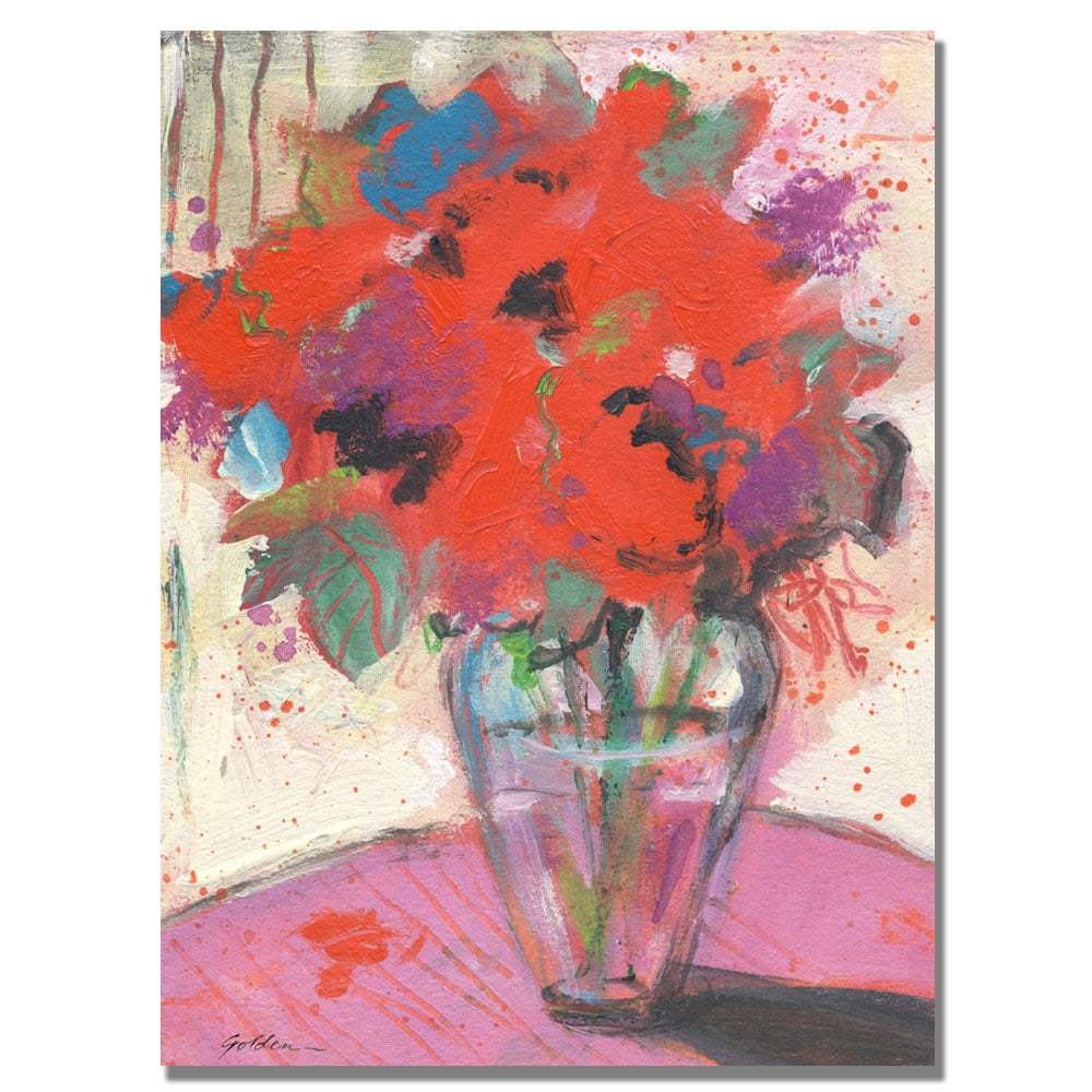 Trademark Art "Scarlet Bouquet" Canvas Art by Shelia Golden