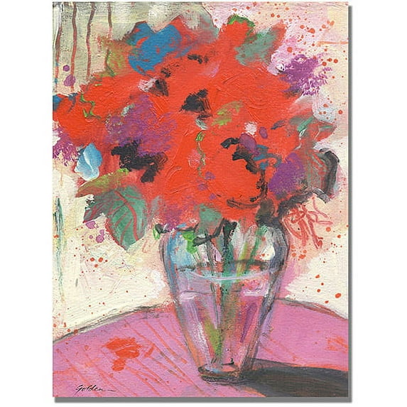 Trademark Art "Scarlet Bouquet" Canvas Art by Shelia Golden