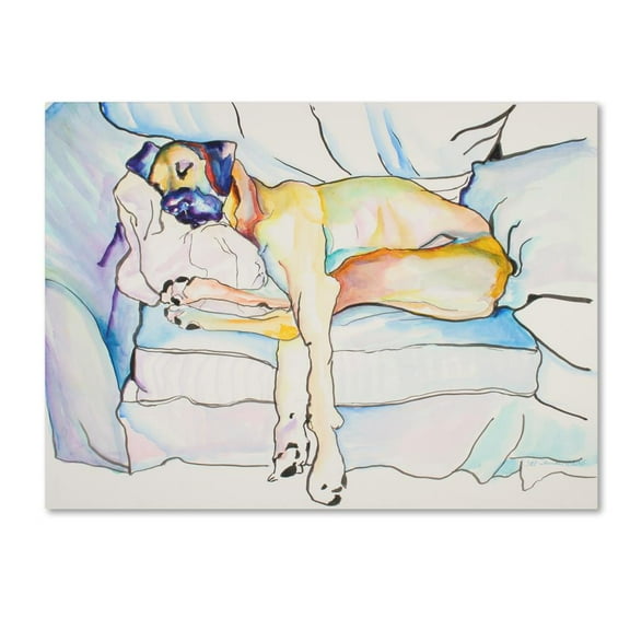 Trademark Fine Art Pat Saunders-White Sleeping Beauty Canvas Wall Art - 14x19