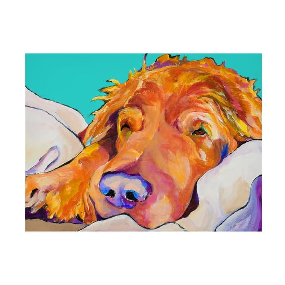Trademark Fine Art Pat Saunders-White Snoozer King Canvas Wall Art - 14x19