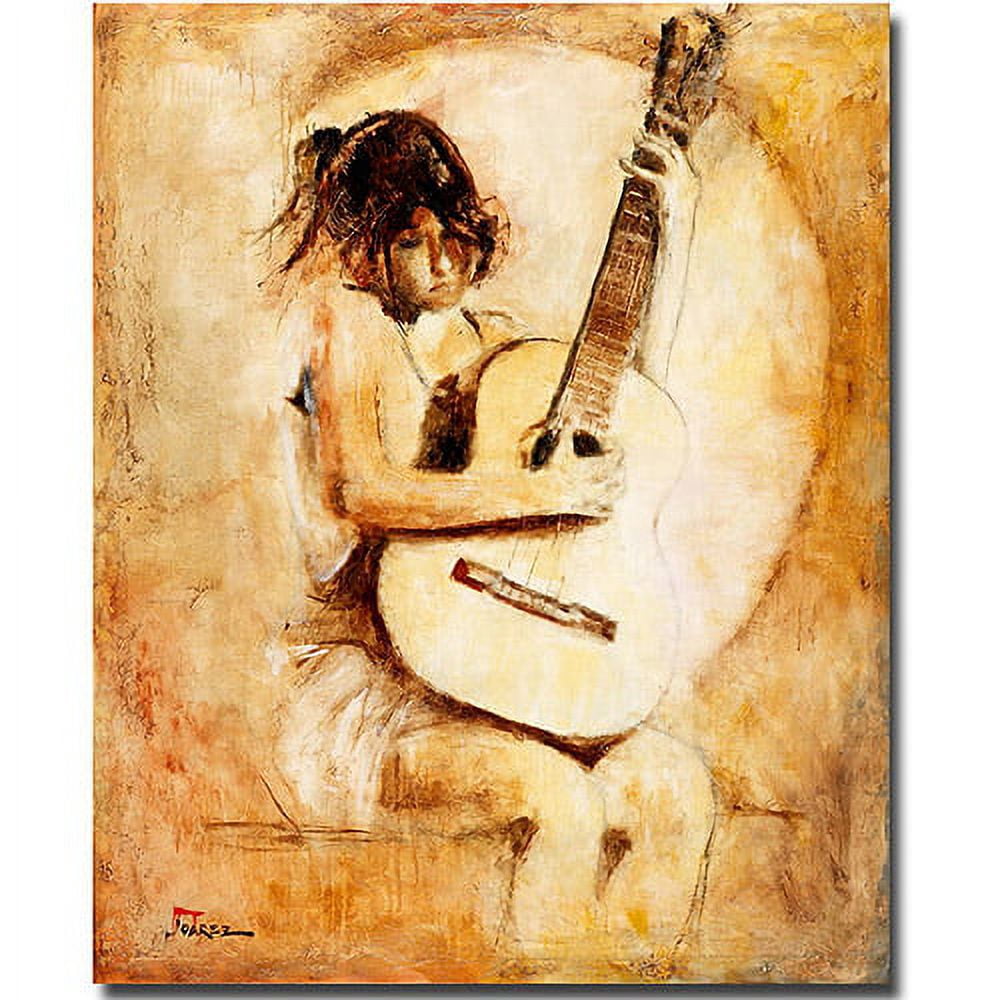 Trademark Art "Soft Guitar" Canvas Art by Joarez