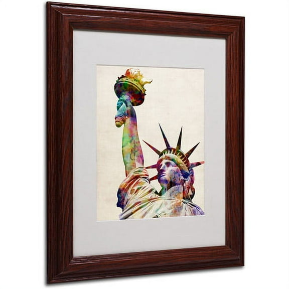 Trademark Art 'Statue of Liberty' Matted Framed Art by Michael Tompsett