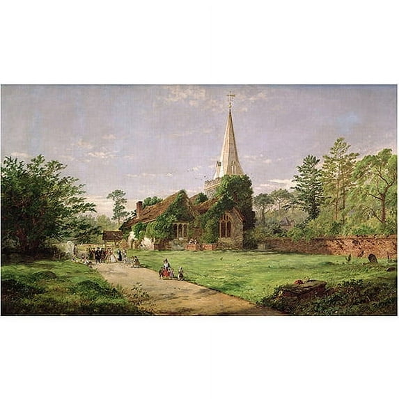Trademark Art "Stoke Poges Church" Canvas Art by Jasper Cropsey