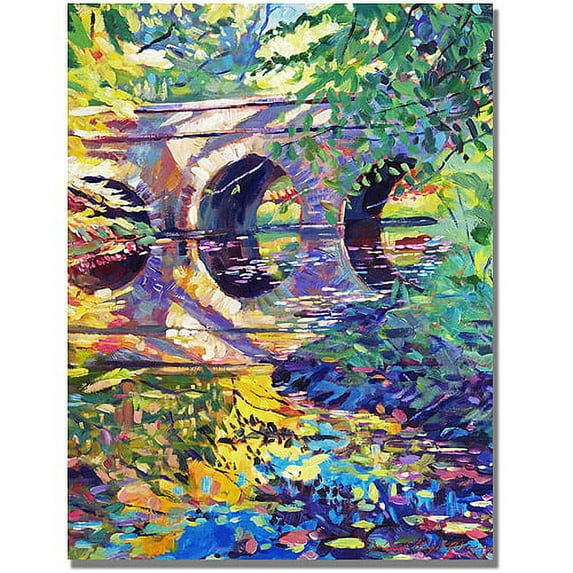 Trademark Art "Stone Footbridge" Canvas Wall Art by David Lloyd Glover