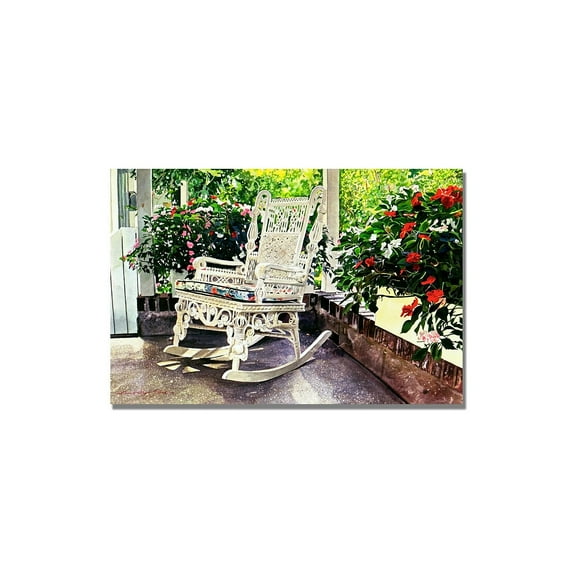 Trademark Art "Summer Sun Porch" Canvas Wall Art by David Lloyd Glover