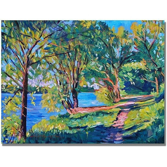 Trademark Art "Summers Lake" Canvas Wall Art by David Lloyd Glover