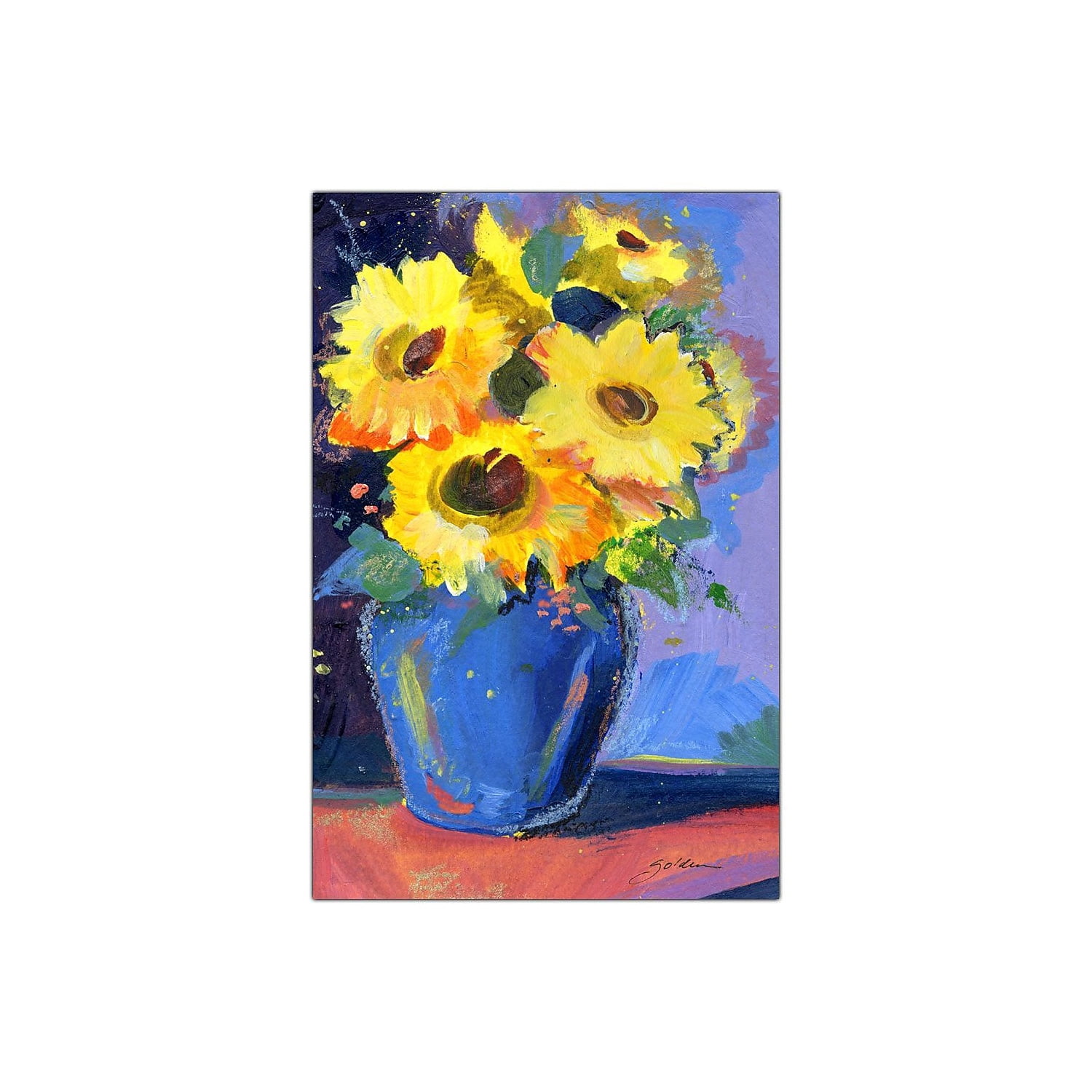 Trademark Art "Sunflowers II" Canvas Art by Sheila Golden