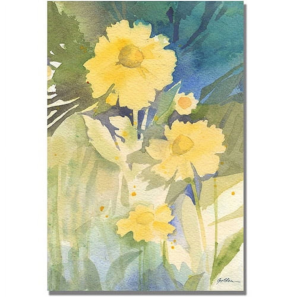 Sunshine Yellow Floral Canvas Art Print 24 x 18