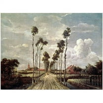 Trademark Fine Art Meindert Hobbema The Avenue at Middelharinis, 1689 Canvas Wall Art - 24x32