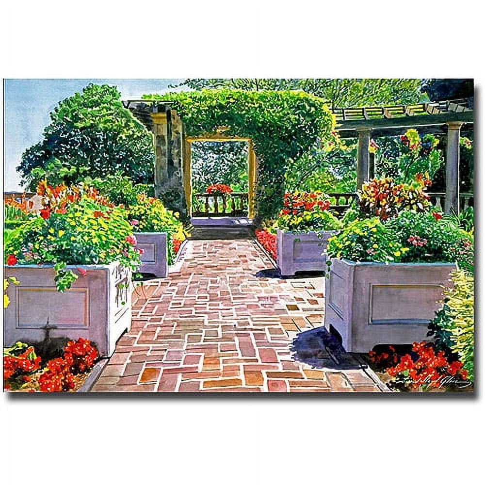 Trademark Art "The Beautiful Italian Garden" Canvas Wall Art by David Lloyd Glover