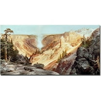Trademark Art "The Grand Canyon of Yellowstone, 1872" Canvas Art by Thomas Moran
