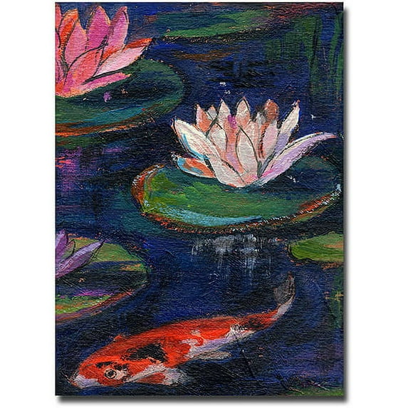 Trademark Art "The Lily Pod" Canvas Wall Art by Shelia Golden