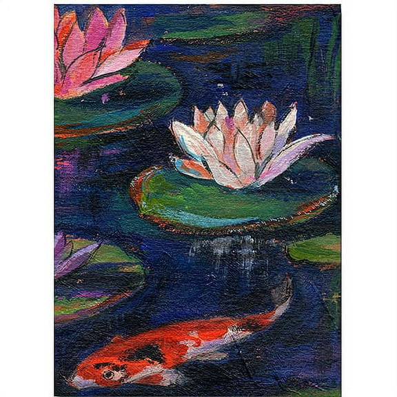 Trademark Art "The Lily Pod" Canvas Wall Art by Shelia Golden