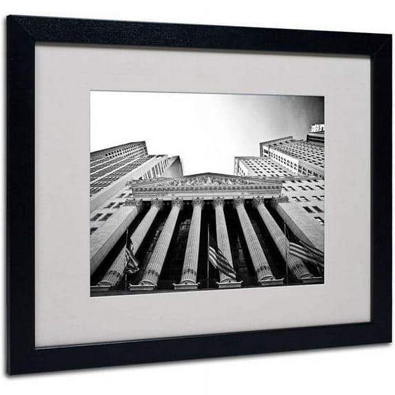 Trademark Art 'The New York Stock Exchange' Matted Framed Art by Yale Gurney