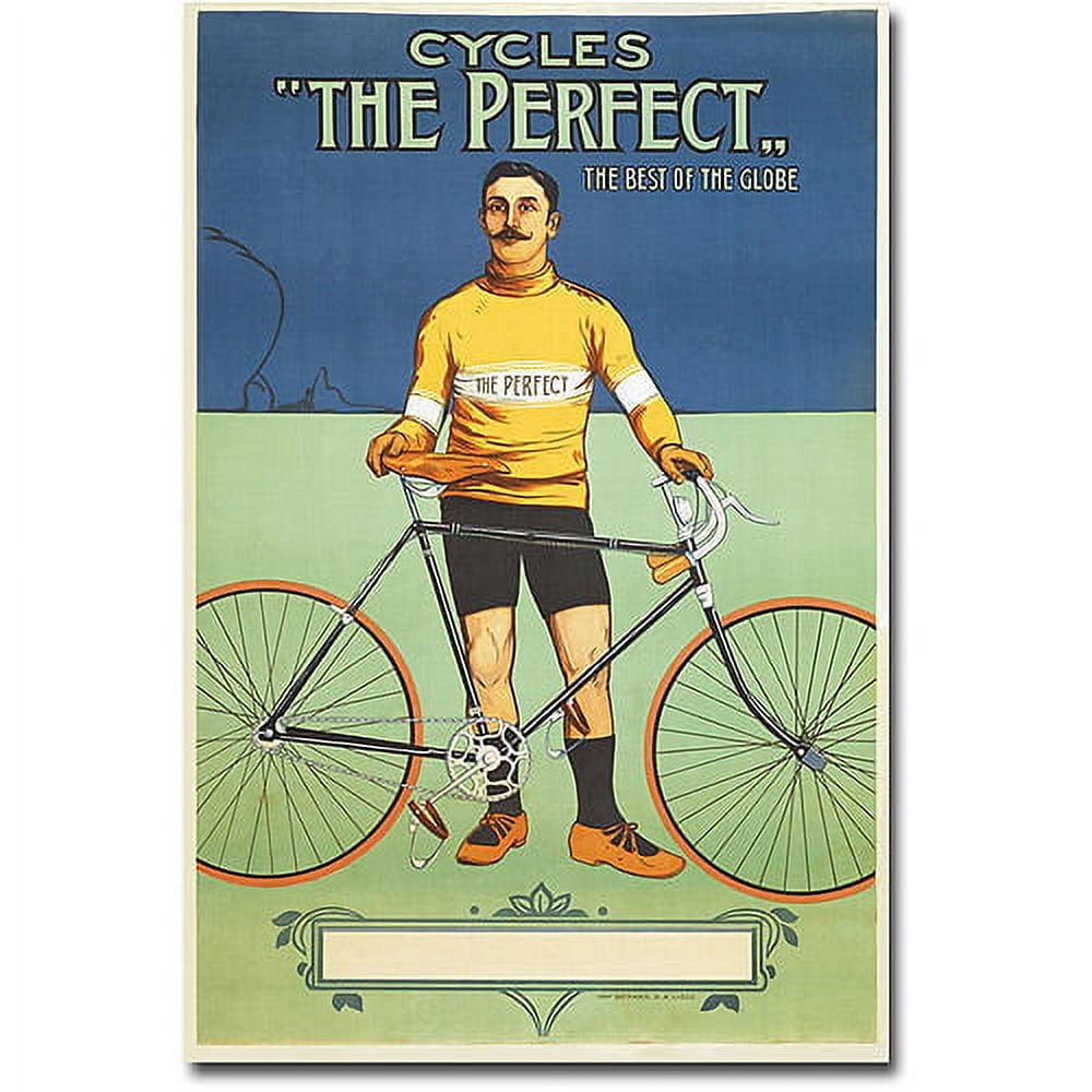 Vintage Bicycle Advertisement Canvas Wall Art, 32" x 22"